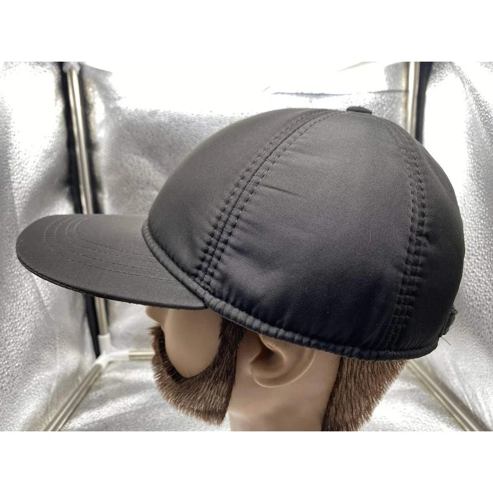 UGLA Sport Collection Mens OS‎ Black Padded Fleece Lined Baseball Cap Winter Hat